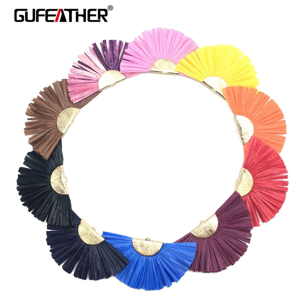 GUFEATHER L156 кисточка рафия кисточки аксессуары и украшения трава серьги выводы