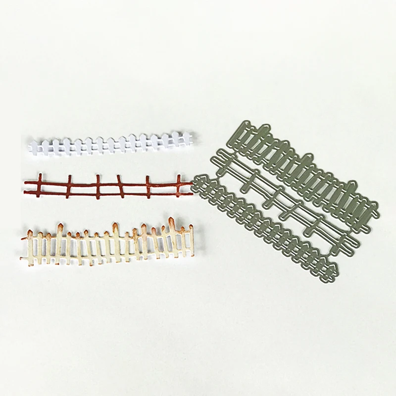 

3pcs Fence Metal Cutting Dies for Scrapbooking DIY Album Embossing Folder Paper Card Maker Template Decor Stencils Crafts Dies