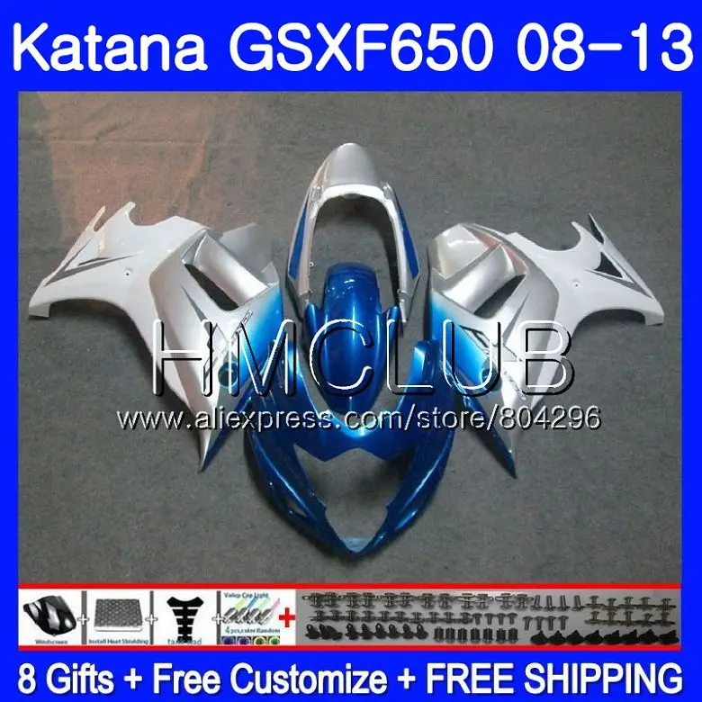

Kit For SUZUKI KATANA GSXF 650 650F GSX650F 08 09 10 11 12 13 24HM21 Frame Silver GSXF650 2008 2009 2010 2011 2012 2013 Fairing