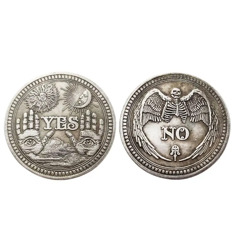 Moneda conmemorativa de Calavera, colección de monedas coleccionables, arte artesanal, sí, No ornamentos de letras, moneda de recuerdo