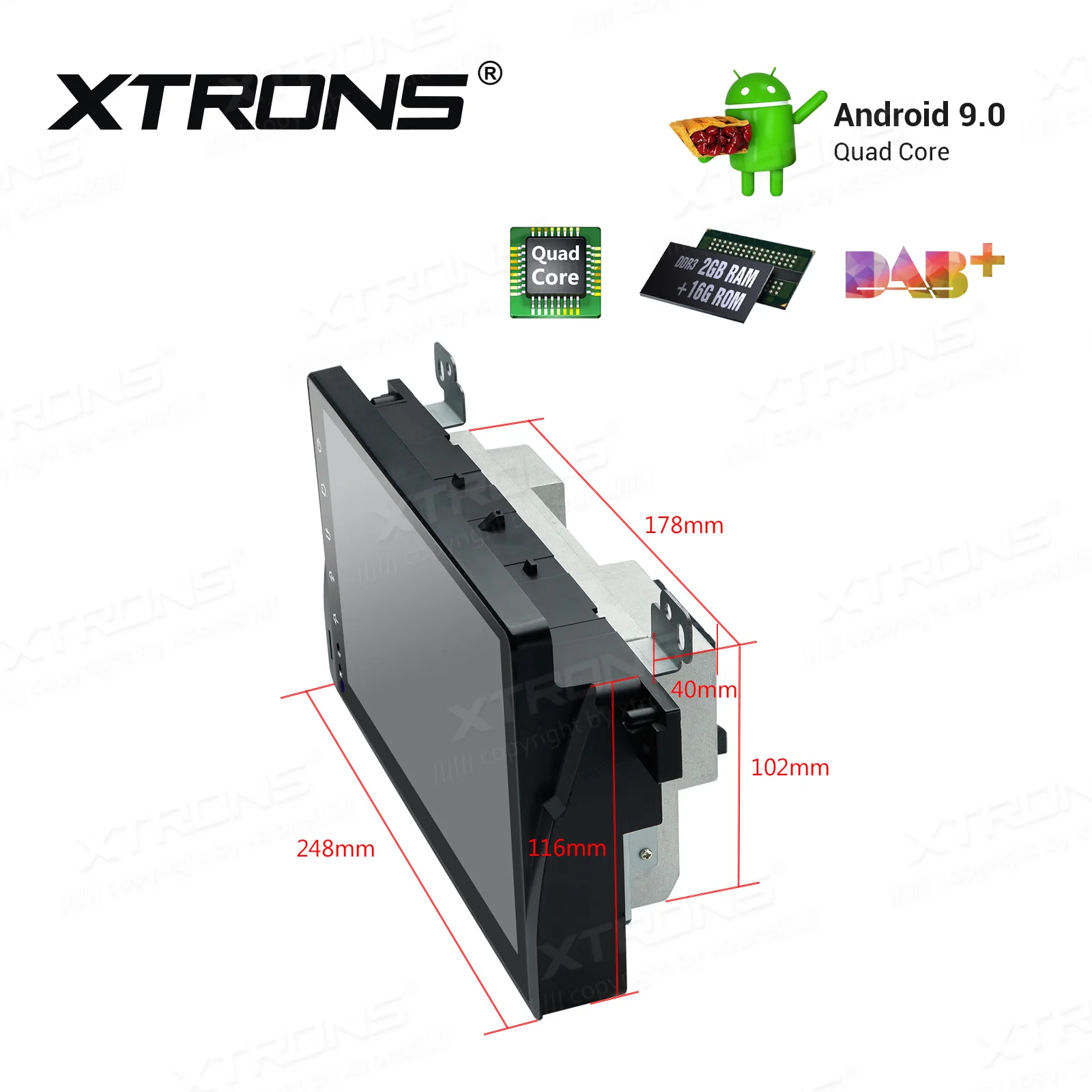 Top 9" Android 9.0 Pie OS Car Multimedia GPS Radio for Rover 75 1999-2005 with Professional Plug-and-Play Design for Power and Radio 3