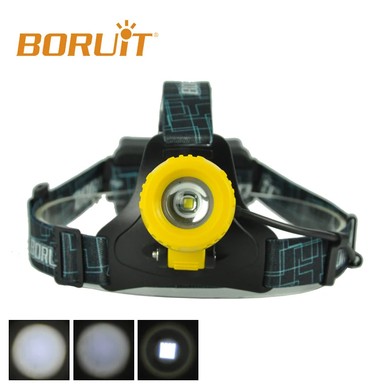 Boruit B11 XM-L T6 светодиодный налобный фонарь Перезаряжаемые масштабируемой передняя фара факел Micro USB желтый кемпинга Рыбалка Велоспорт