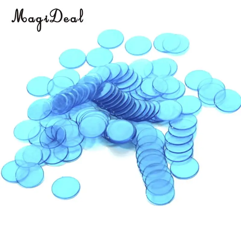 MagiDeal 400pcs PRO Count Bingo Chips Markers for Bingo Game Cards 3/4 Inch 4 Colors PRO Count Bingo Chips Pub Camping Travel