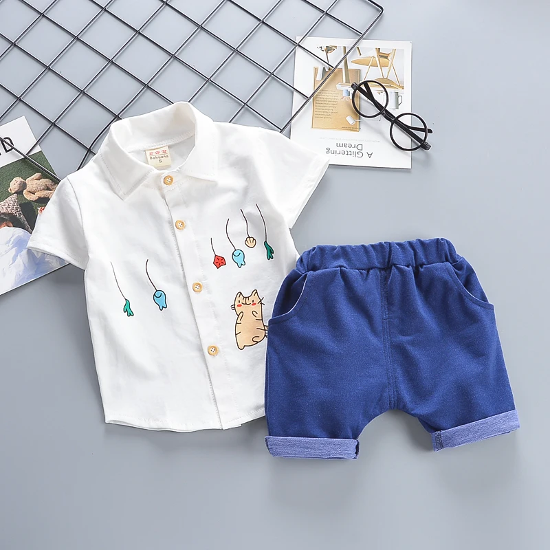 

Baby boys summer clothing sets newborn baby fashion cotton tops+short pants 2pcs wedding clothes for bebe boys toddler outfits