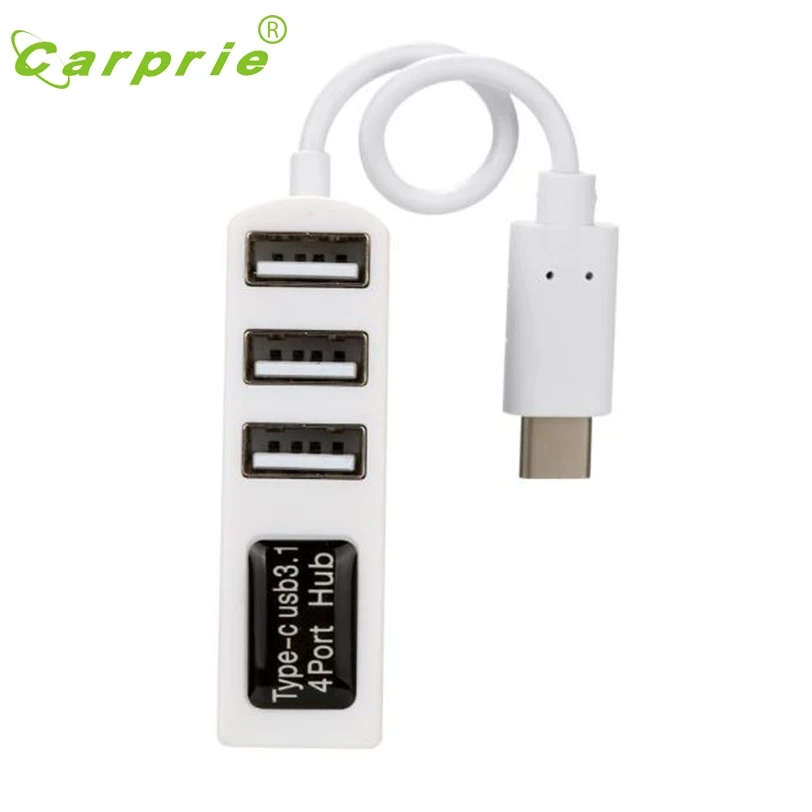 CARPRIE MotherLander Тип-C до 4-Порты и разъёмы USB 3,0 Hub USB 3,1 адаптер для ПК для Apple Macbook 12 января 16