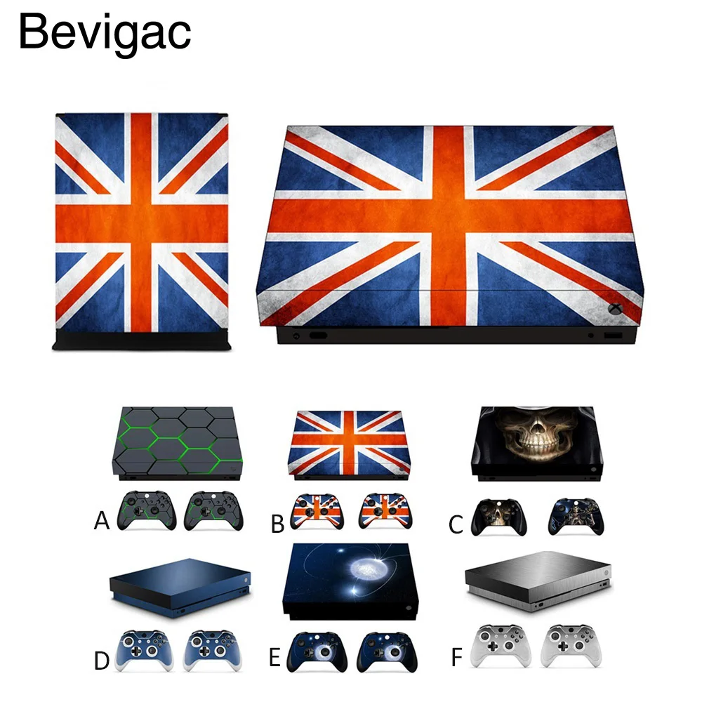 

Bevigac Durable Smooth Wrap Protective Cover Sticker Skins for Microsoft X Box XBOX One X Console & Controller Game Accessories