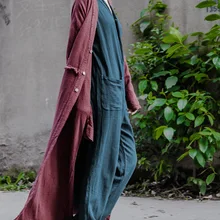 Новые стильные комбинезоны; сезон весна-осень; Для женщин комбинезоны Однотонная одежда хлопковые и льняные комбинезоны комбинезон с длинным рукавом и N053