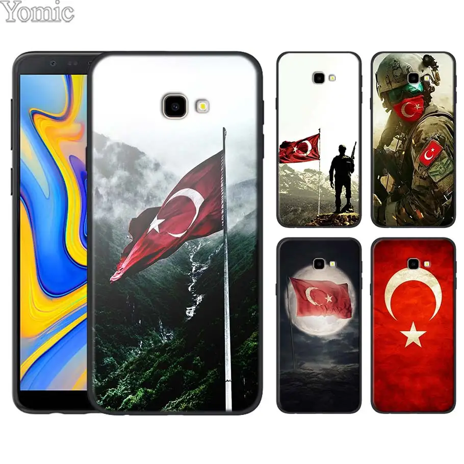 

Turkey Flag Soldier Wolf Black Soft Case for Samsung Galaxy J6 J4 Plus J7 J8 2018 J3 J520 J720 J7 Prime Silicone Case Cover