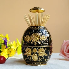 Благородный Европейский тримерный цветок резьба толчок Тип зубная палка подсвечник, декоративные изделия