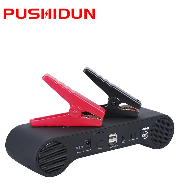 

PUSHIDUN Musical Bluetooth Speaker Jump Starter Power Bank Multi-function Battery Charger + Air Compressor +Smart Cable