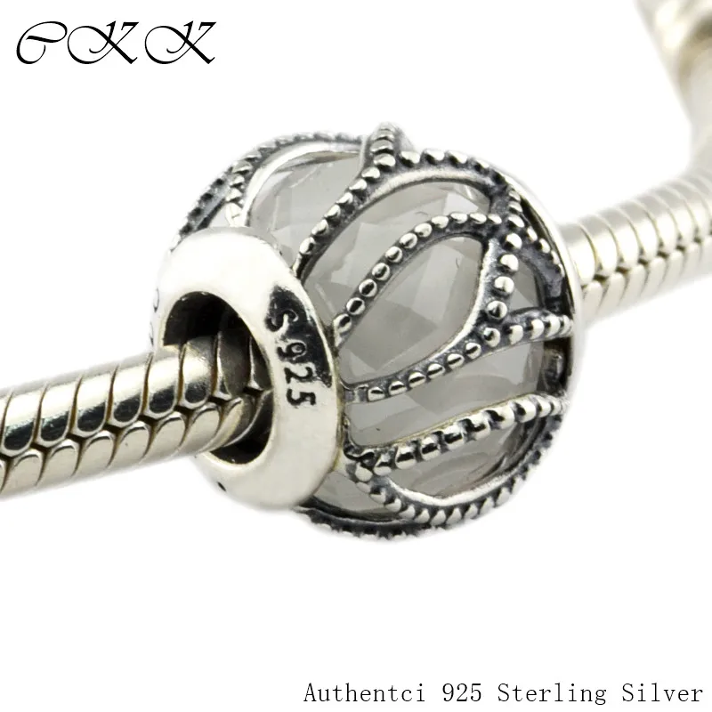 

Fit Pandora charms Bracelets 100% 925 Sterling Silver Intertwining Radiance Beads With Clear CZ for Jewelry Making YL434