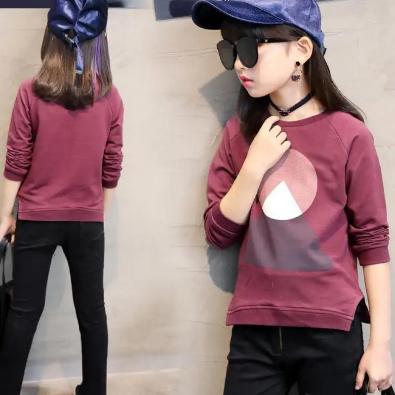 

2018 Back To School Outfits Teenage Girls Hoodies Autumn Winter Toddler Girls Sweatshirts Hooded Kid Clothes Bluza Dziewczynka