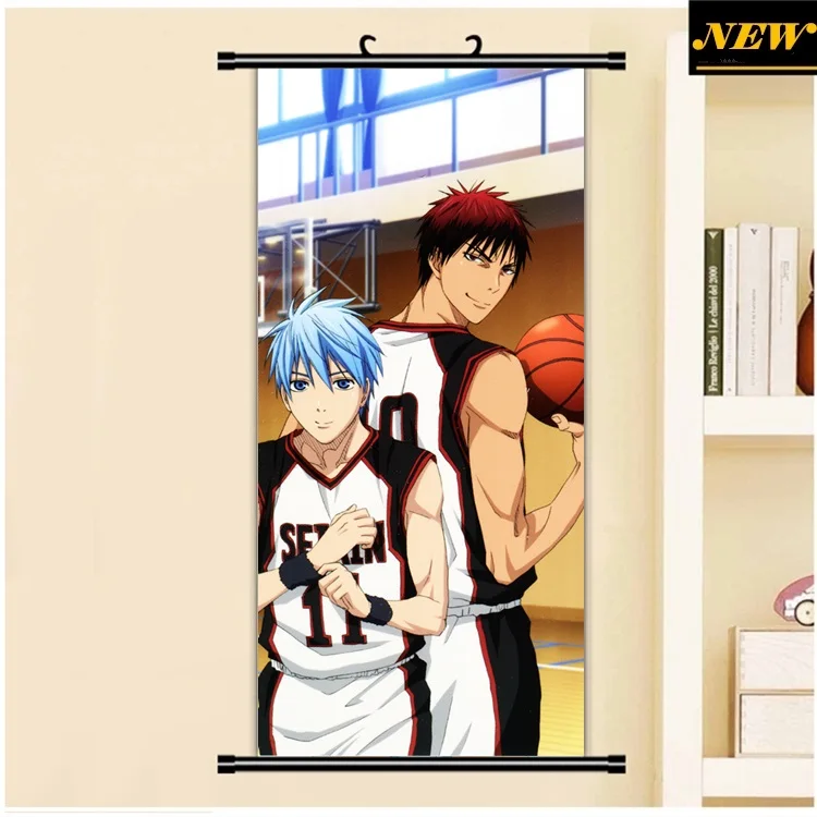 

45X95CM Kuroko no Basuke Basketball Kagami Taiga Kuroko Anime Cartoon scroll wall picture mural poster art cloth canvas painting