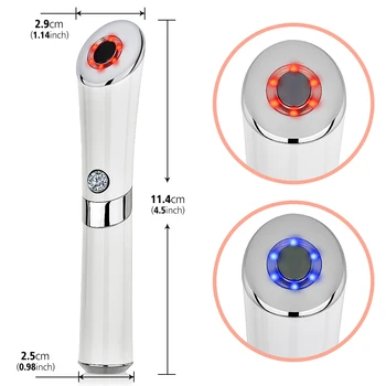 Electric Vibration Anion Eye Massager Blue & Red Light Laser Pen Anti Puffiness Anti Aging Wrinkle Eye Patch Eyes Skin Care Tool 4