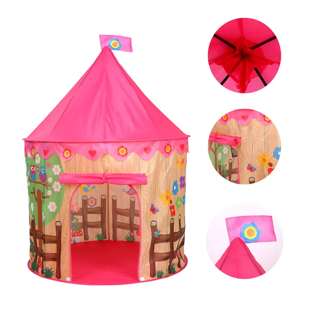 

Folding Children Kids Play Tent In/Outdoor Toy House for Boys Girls Seaside Teepee Tent Play Tent Birthday Christmas Gifts