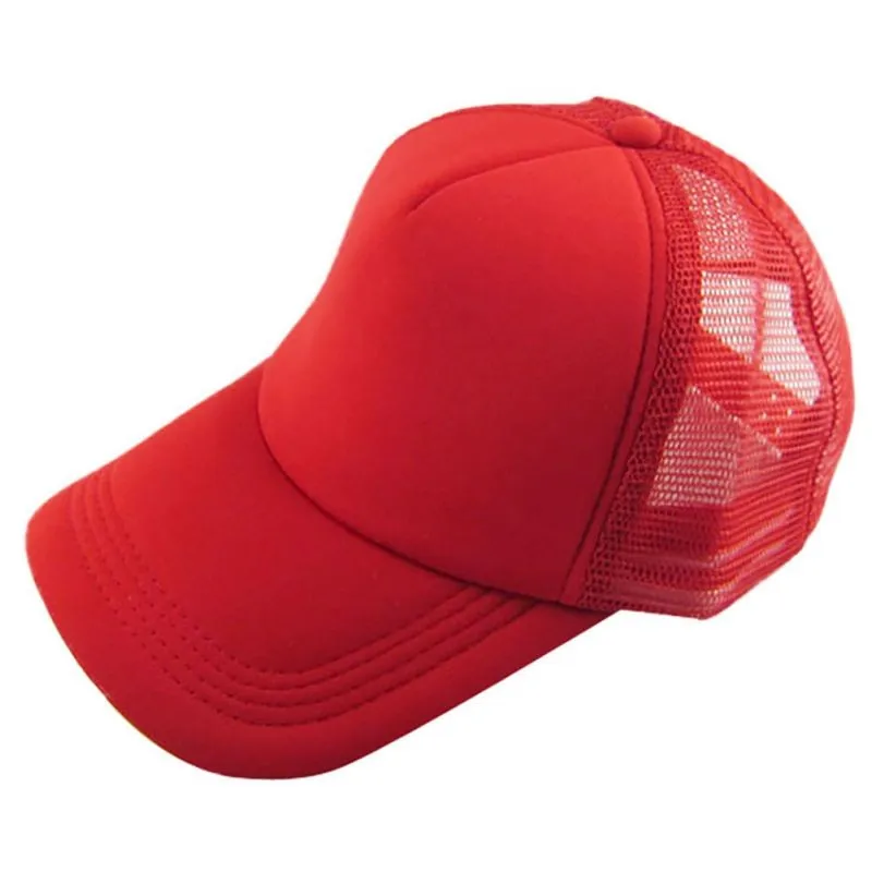 Регулируемая унисекс привлекательная Мужская и Женская Твердая бейсбольная спортивная бейсболка сетчатая пустая летний солнцезащитный щит шляпы