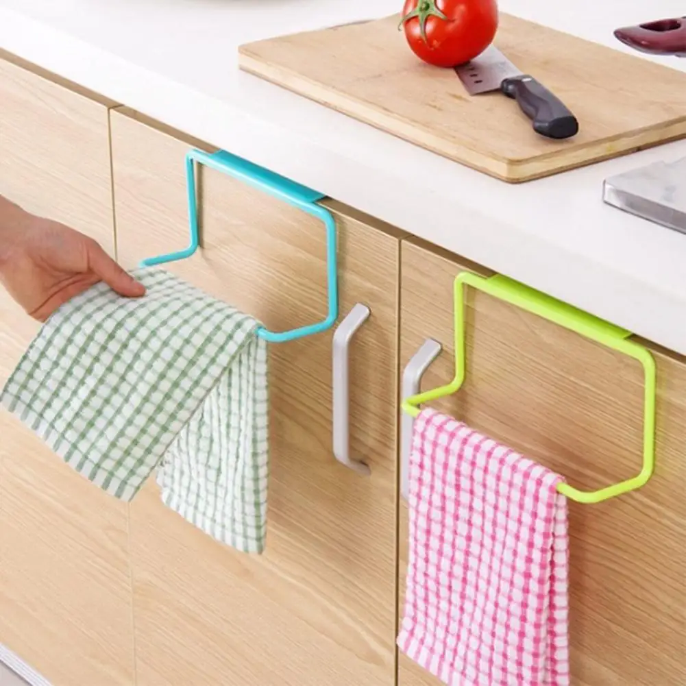 

Multi-function Hanging Holder Plastic Non-Marking Non-trace Dish Rag Storage Holders Sundries Organizer Cabinet Door Hanger