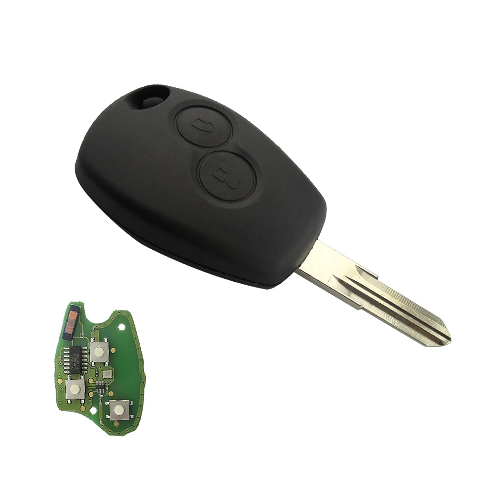 Okeytech 2 кнопки дистанционного ключа автомобиля 433 МГц для Renault Kangoo 2003-2008 Megane Modus Clio Logan Sandero Duster с чипом PCF7946