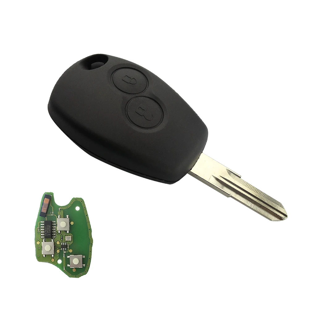 Okeytech 2 кнопки дистанционного ключа автомобиля 433 МГц для Renault Kangoo 2003 2008 Megane Modus Clio