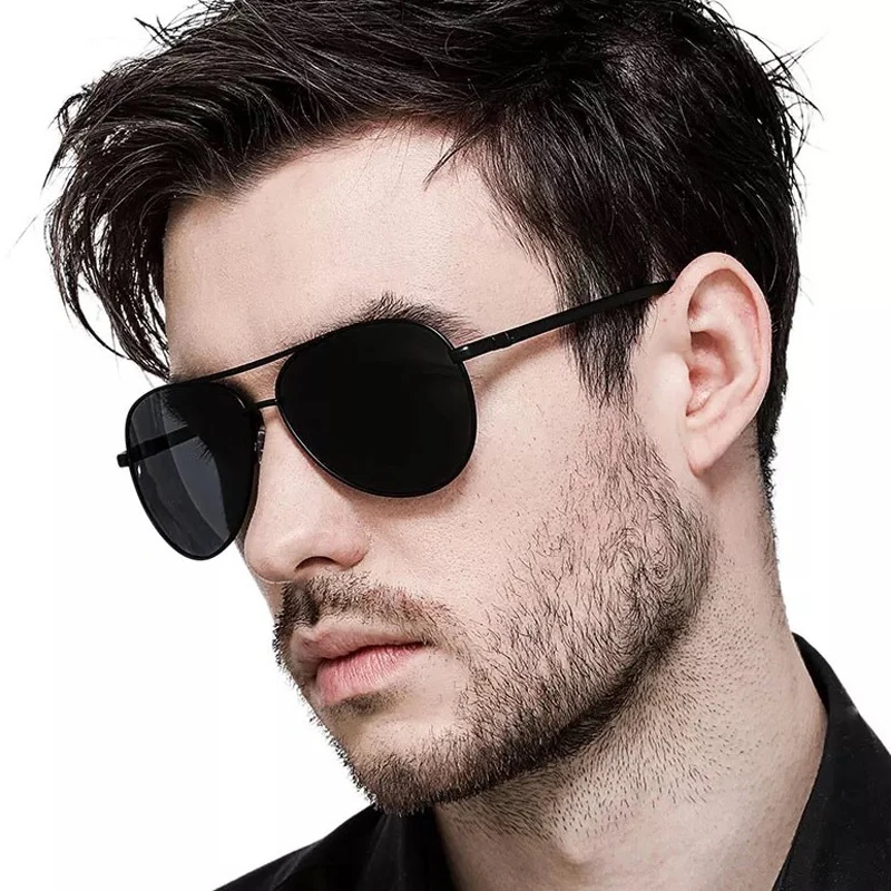 MIZHO Hot HD Visual Brand Elastic Support Sunglasses Men Polarized Aviador Alloy Vacuum Plating Strong UV Glasses Women Polaroid