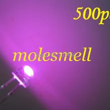 500 шт/партия! 5 мм соломенная шляпа розовый светодиодный(2000mcd) 5 мм СВЕТОДИОД 5 ММ strawhat розовый светодиодный Большой/широкоугольный светодиод