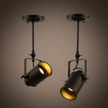 

HGhomeart Retro American Industrial Wind Track Light Living room bar exhibition hall personalized LED clothing store spotlights