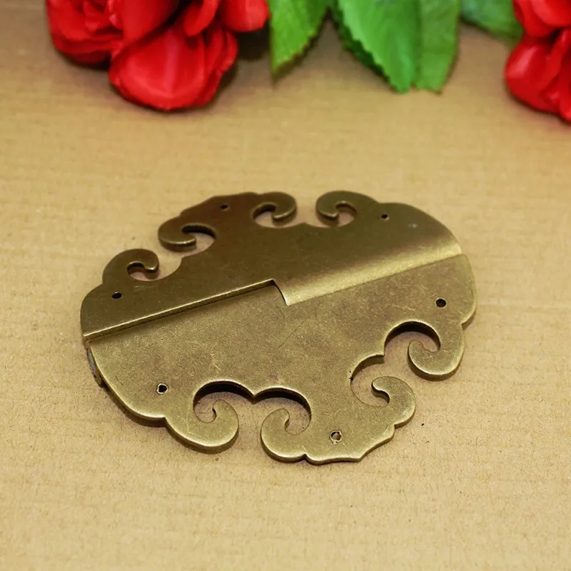 Vintage-Brass-Cabinet-Door-Hinges-6-Holes-Door-Hardware-Furniture-Wooden-Box-Cloud-Flower-Hinge-8cm