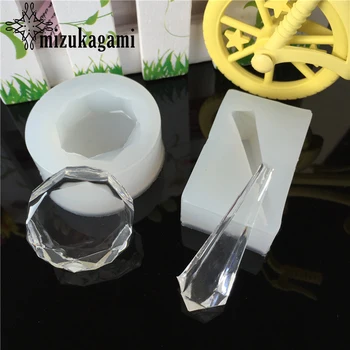 

1pcs UV Resin Liquid Silicone Mold Transparent Silicone Cut Surface Pendant Mold For Resin Real Flower DIY Jewelry Mold