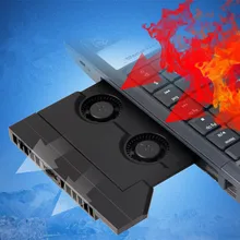 DIY Ноутбук оптический дисковод КОМПАКТ-ДИСКОВ изменение охлаждения Cooler SATA Интерфейс тихий Регулируемая скорость вентиляции радиатора turbo 2 вентиляторы