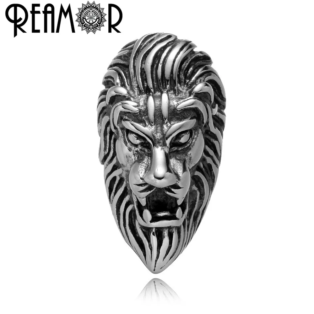 

REAMOR 316l Stainless Steel Male Lion Head Magnet Buckle 8mm Magnetic Clasps For DIY Leather Bracelet Jewelry Making Accessories