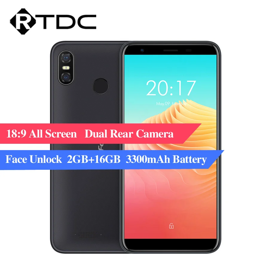 Ulefone S9 Pro Face ID Android 8 1 MTK6739 четырехъядерный 5 дюймов 18:9 дисплей 13MP 2 Гб ОЗУ 16 ПЗУ 3300 мАч