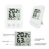 FanJu Wall Clock Digital Thermometer Hygrometer Meter Modern Design Weather Station Electronic Clocks 4