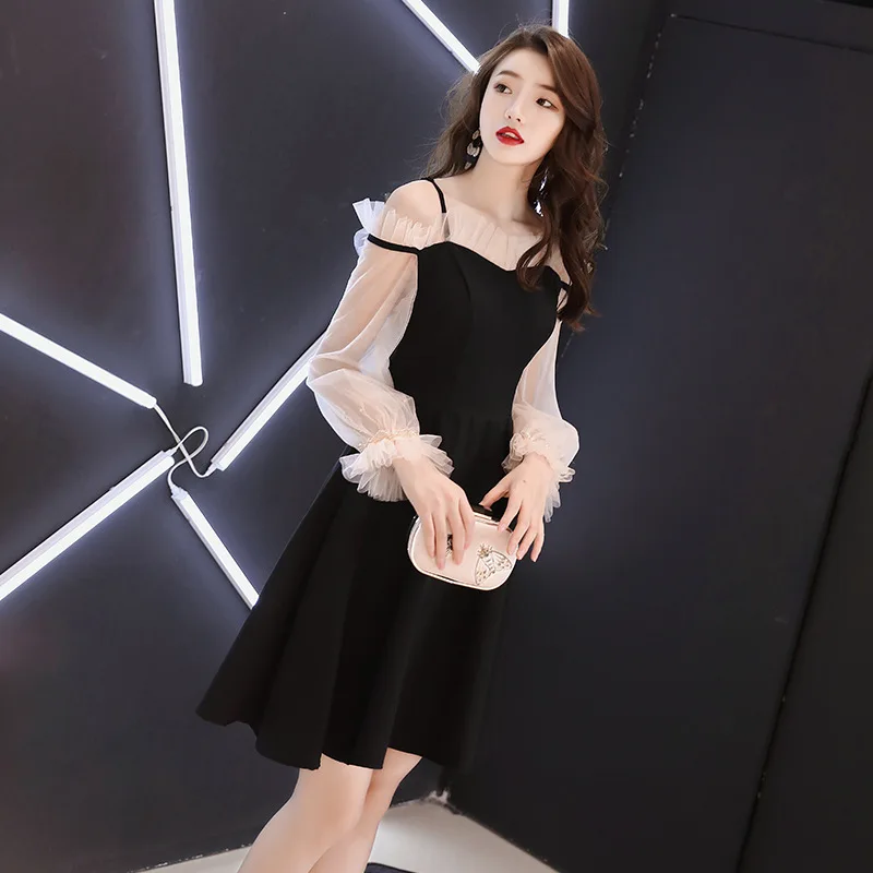 

2019 New Solid Women Fashion Slash Collar Evening Cheongsam Bridesmaid Wedding Dress Knee-length Sexy Dressing Qipao Size S-XXL