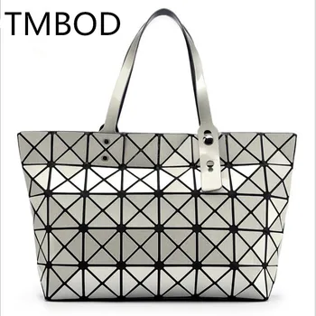 

TMBOD 2019 new zipper solid color laser bag diamond folding bag large capacity female bag PU portable messenger bag qq001