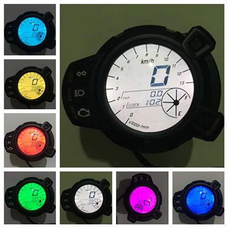 

New Motorcycle Odometer Speedometer Tachometer Gauge Universal LCD Digital Kit for RXM BWS 125 CSL2018