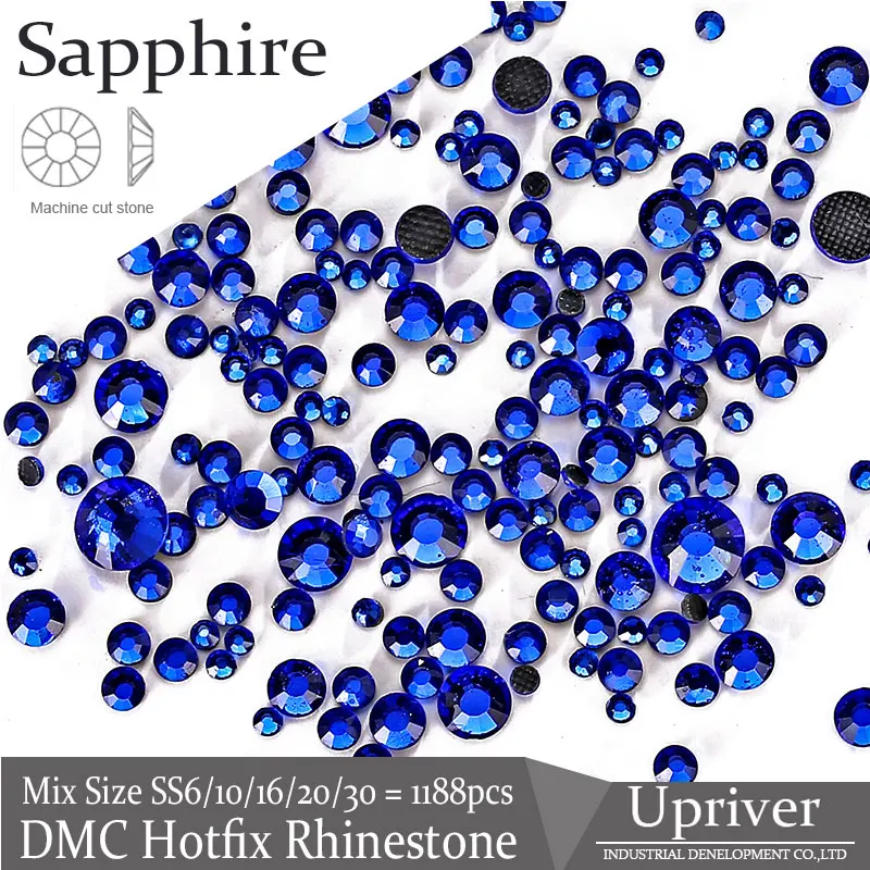 DMC-Best-Quality-SS6-SS10-SS16-SS20-SS30-Shiny-Sapphire-Rhinestone-1440pcs-Correction-Dress-Art-Deco