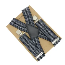 105*5 см X сзади 4 зажима регулируемые народные-пользовательские мужские деловые решетки подтяжки брюки подтяжки клип-на высокое качество