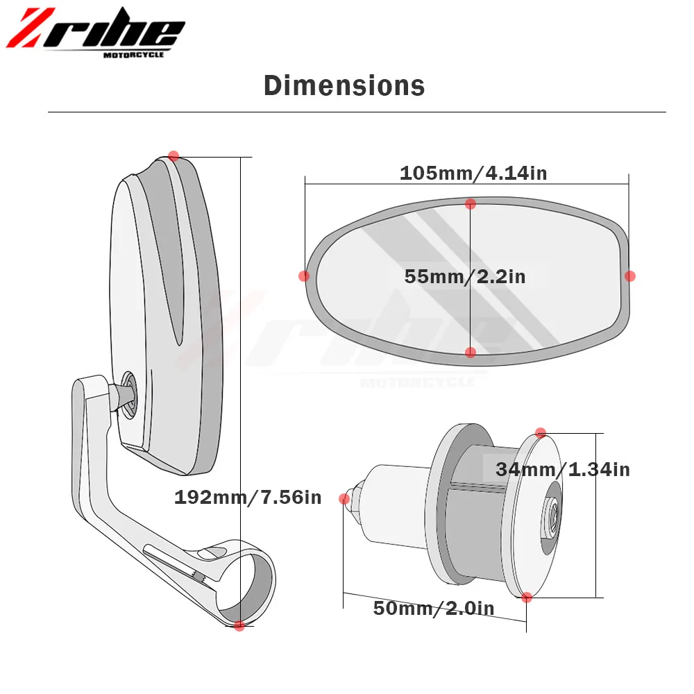 Универсальные боковые зеркала для Suzuki GSXR600 GSXR750 GSXR1000 G 7/8 &quot&quot 22 мм|mirror handle bar|side