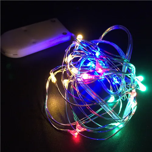 2 м светодио дный светодиодная гирлянда медная проволока Corker String Fairy Lights для стеклянного ремесла бутылка год/Рождество/валентинки Свадебные украшения Ra - Испускаемый цвет: RGB