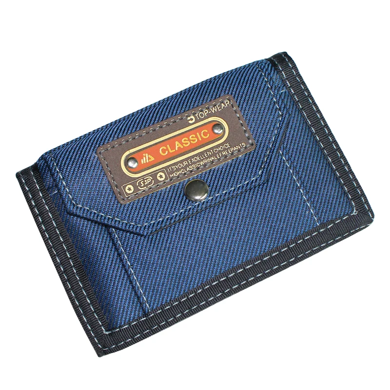 Men Wallets Waterproof Canvas Fabric Fold Mans Purses Brand Design Male