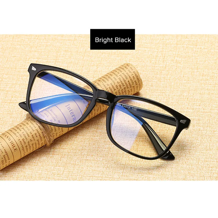 Bright Black Женские очки для компьютера с защитой от синих лучей, голубой светильник, игровые очки для мужчин, унисекс, Вредный светильник, блокирующие очки - Цвет оправы: Bright Black