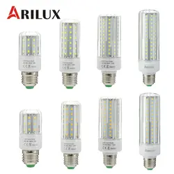 ARILUX лампочки E27 E14 5 Вт 10 Вт 15 Вт 20 Вт SMD 2835 нет мерцающий Алюминий светодиодный лампы свет кукурузы AC85-265V