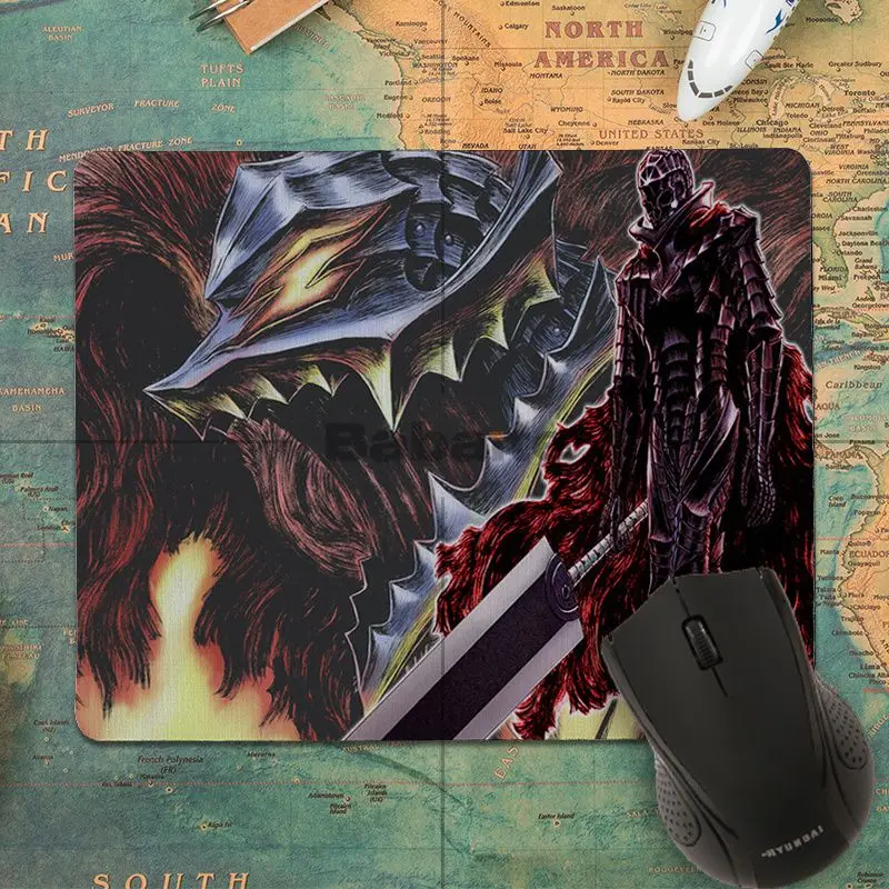 Babaite ваши собственные коврики Berserk офисные мыши геймер мягкий коврик для мыши нескользящий прочный силиконовый компьютерный коврик для мыши