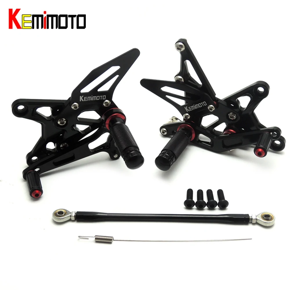 

KEMiMOTO ZX6R Adjustable Rear Set Footrest For Kawasaki ZX-6R 2009 2010 2011 2012 2013 014 ZX 6R Rearsets 7075 Aluminum