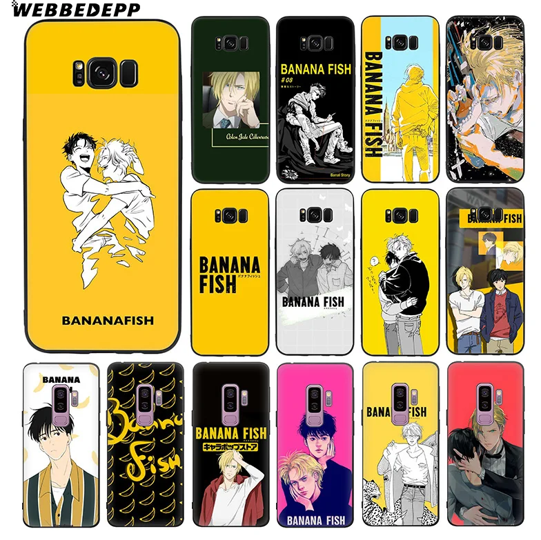 

WEBBEDEPP Banana Fish Anime Soft TPU Silicone Case for Samsung Galaxy S10 S10e S9 S8 Plus S7 S6 Edge & J6