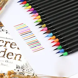 20 цветов Премиум картина мягкая ручка набор акварельные Маркеры Ручка эффект лучший для цвета ing книги манга комиксов каллиграфия