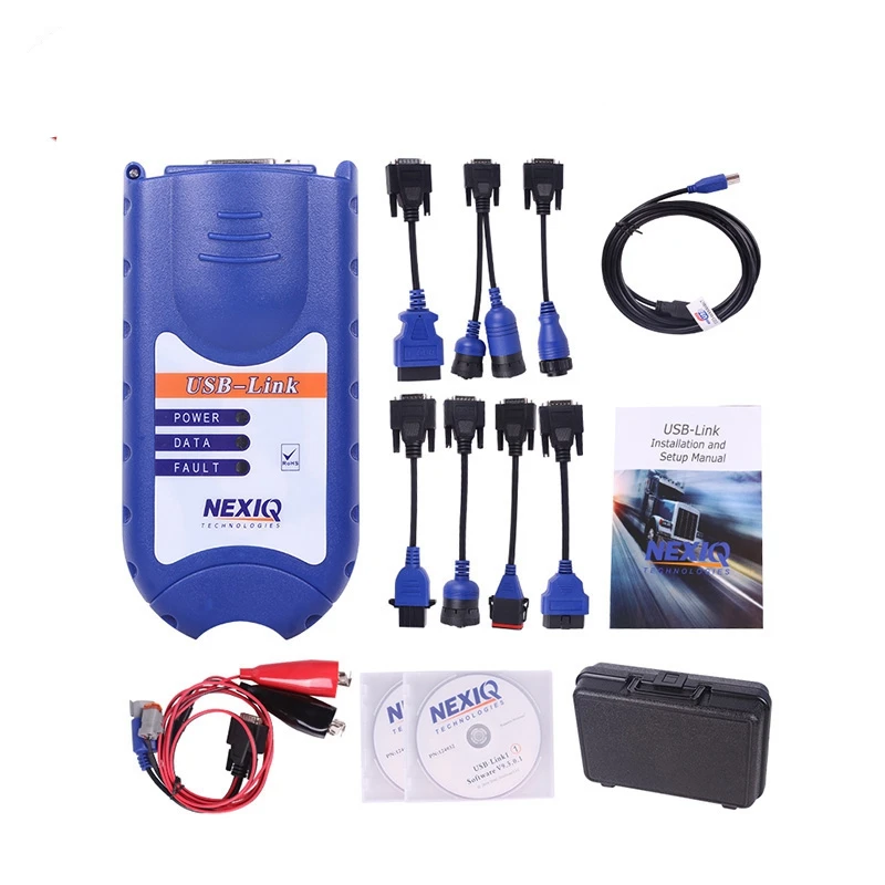 

Best quality NEXIQ 125032 USB Link 24V Heavy Duty Diesel Truck Diagnose Scanner Tools usb link (With Plastic tool box)
