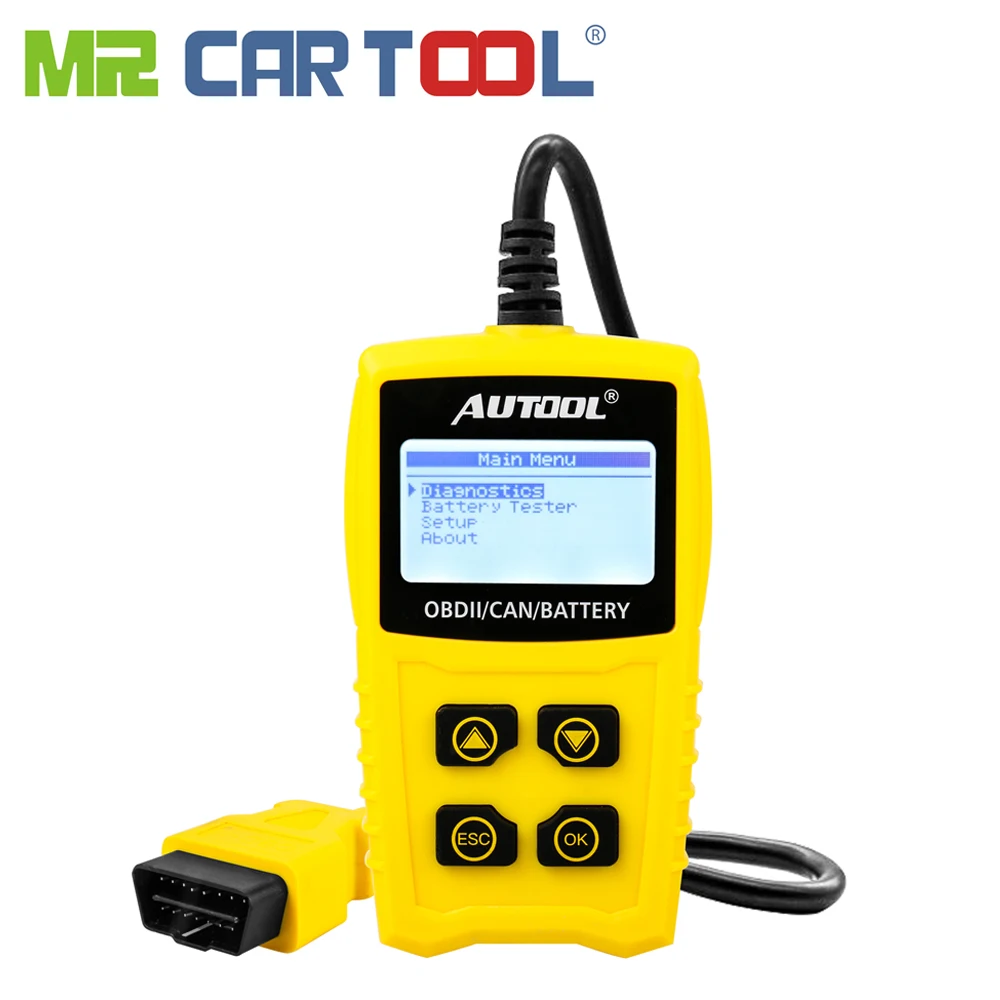 AUTOOL CS330 12 V код читателя Батарея тестер сканирования для OBDII/EOBD/может