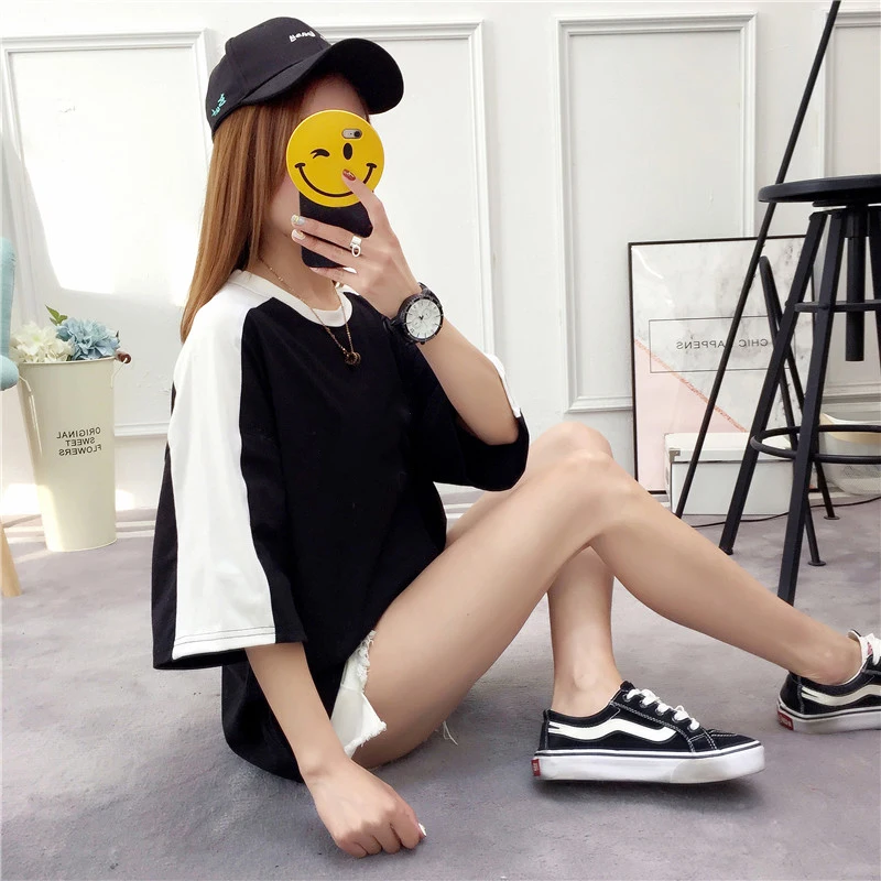 

Harajuku Fashion Kpop Tshirt Women Cotton T Shirt Elegant Korean Style Ladies Shirts Plus Size Summer Tops Camiseta Feminina