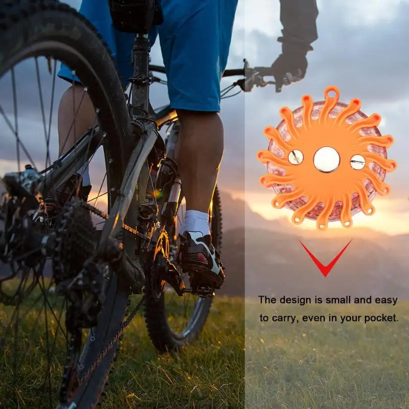 

alloet 8/16LED Flashing Warning Light Work Magnetic Flashlight Emergency Lights 9 Lighting mode 3.7V lithium-ion battery